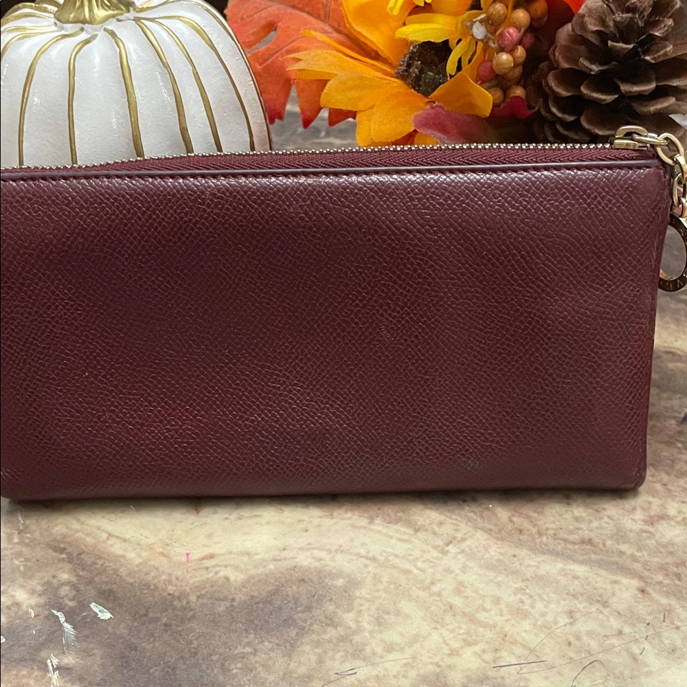 Bulgari Deep Red Leather Wallet
